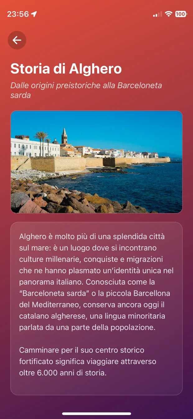 The history of Alghero told in the app